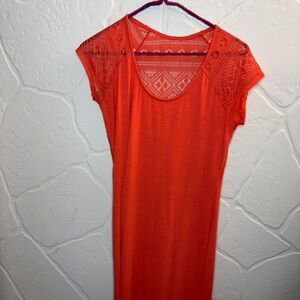 Elegant Backless Orange Dress